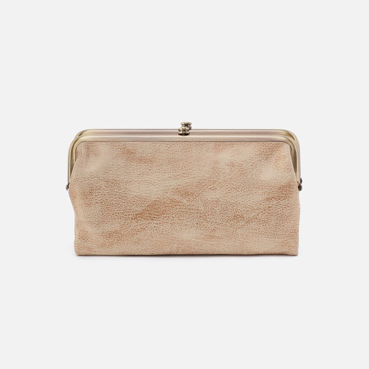 Hobo Bags Lauren Wallet in gold, stylish accessories with a sleek design, featuring a compact and elegant look.