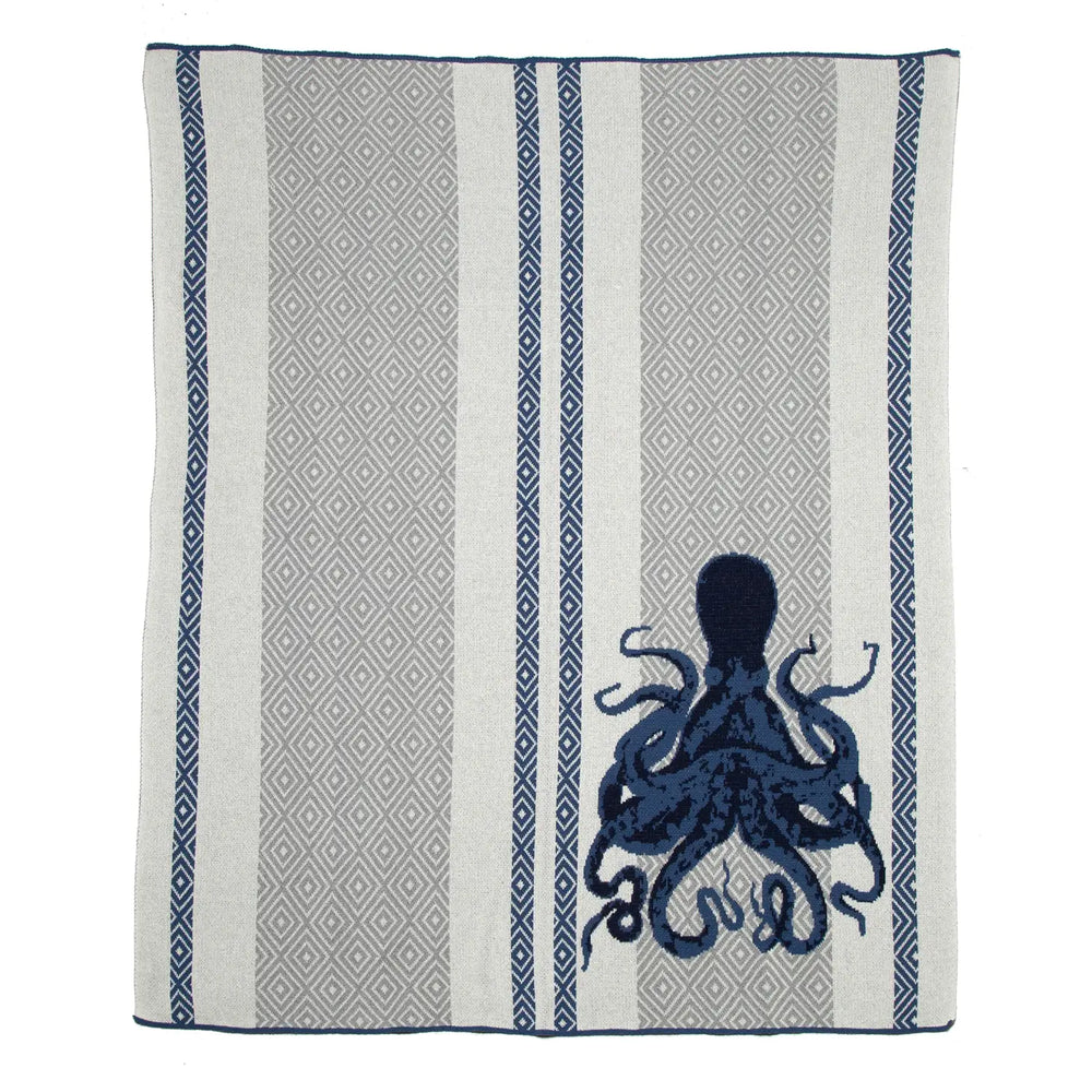 Colorful octopus-shaped throw blanket from In2Green, soft and cozy home decor accessory with vibrant design.
