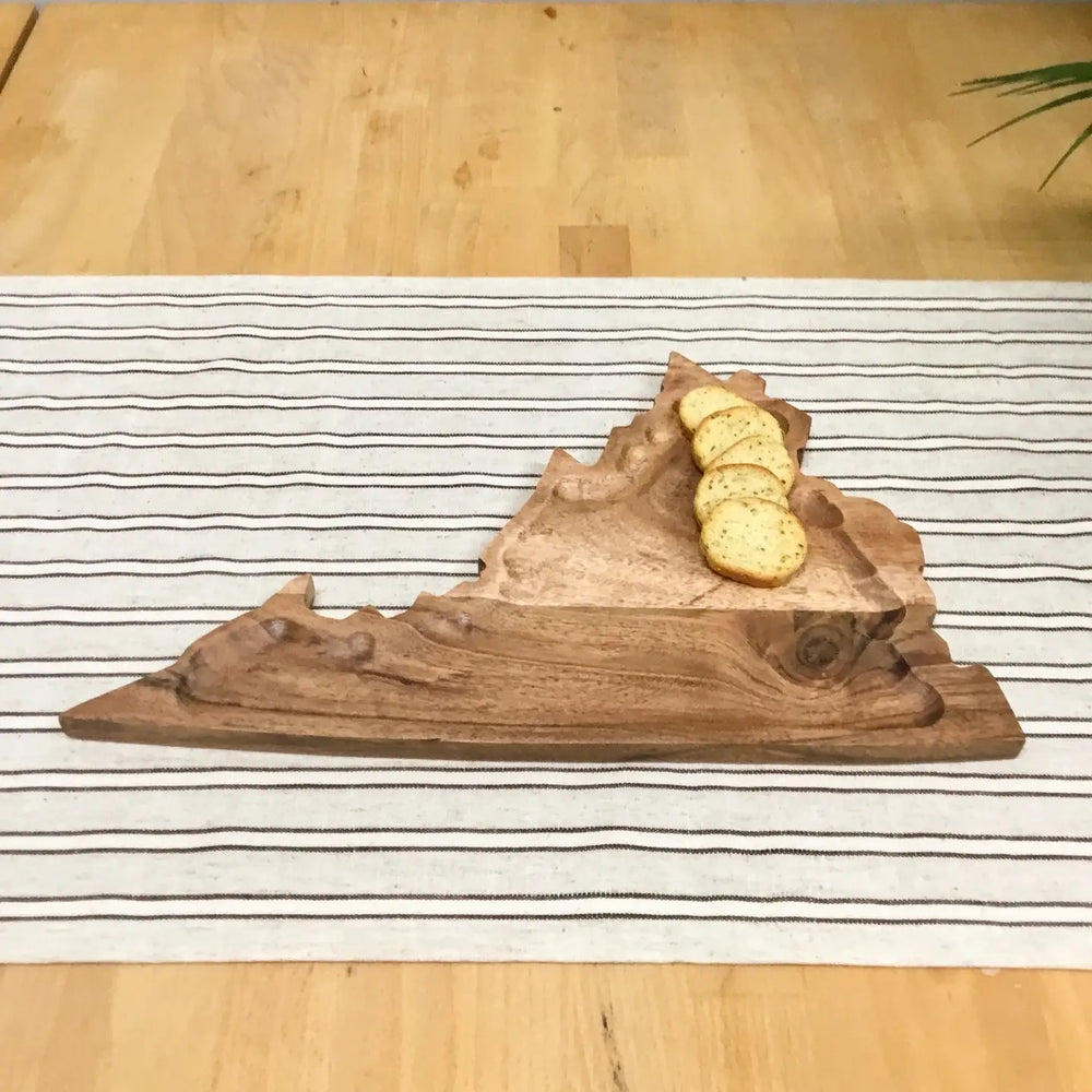 Virginia Wood Trench Board from India Handicrafts, showcasing handcrafted wooden design with intricate details for home decor.