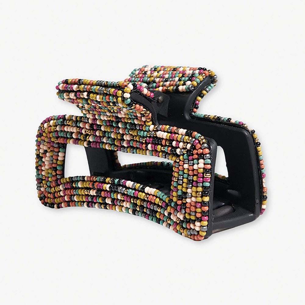 Ink & Alloy Lola Beaded Clip accessory with colorful beaded design, perfect for adding a stylish touch to hair or clothing.