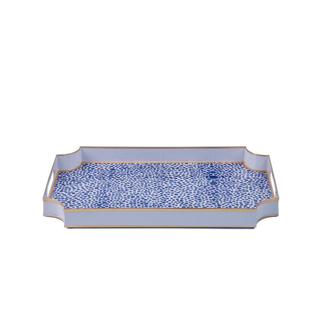 Jaye's Studio Shagreen enameled tray with textured surface, elegant home decor piece with a sleek, polished finish.