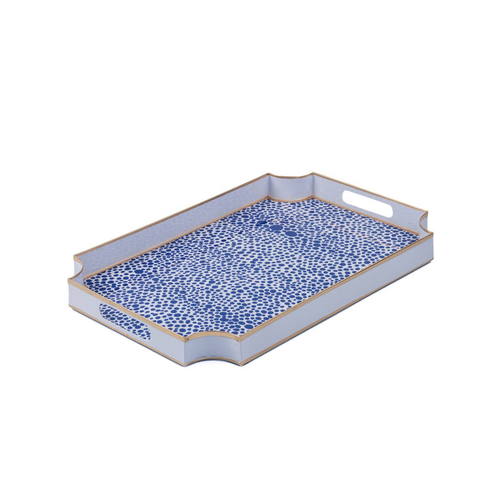 Shagreen enameled tray by Jaye's Studio featuring a textured, glossy surface perfect for home decor or serving.