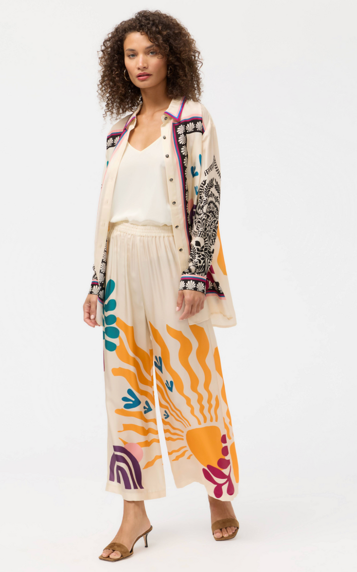 Johnny Was Yasmin Cropped Pant, stylish women's bottoms with a relaxed fit and detailed design, perfect for casual wear.