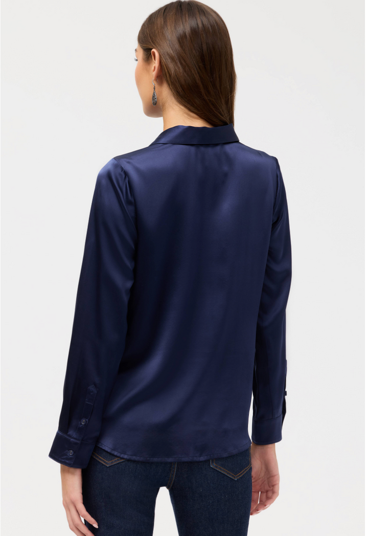 Johnny Was Seyla sequin shirt, stylish tops with shimmering sequins and intricate details, shown in a close-up image.