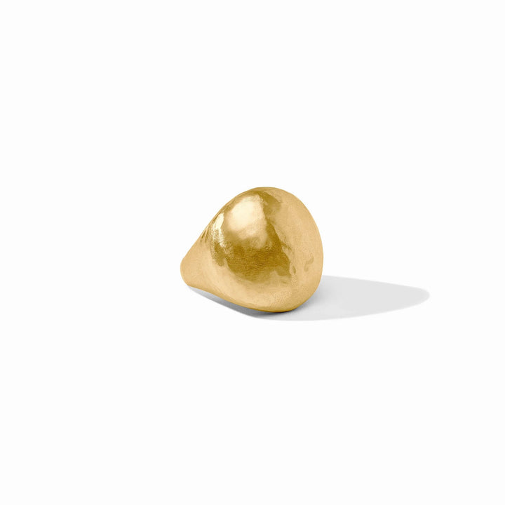 Julie Vos Solara ring, elegant gold-toned accessories with a sleek band design, showcased on a neutral background.