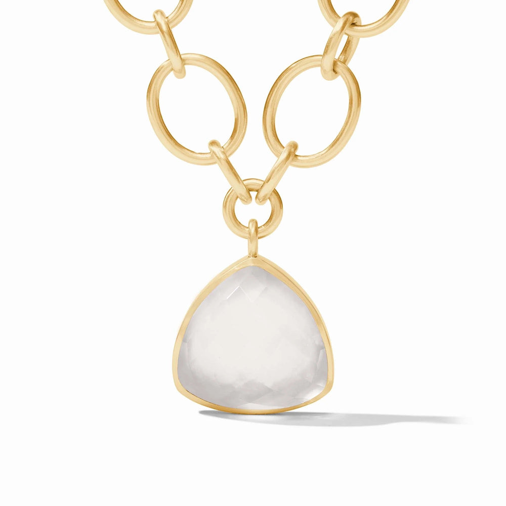 Julie Vos Aquitaine Statement Necklace with elegant gold-toned design and intricate detailing, perfect for accessorizing formal outfits.
