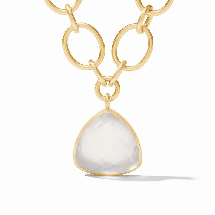 Julie Vos Aquitaine Statement Necklace with elegant gold-toned design and intricate detailing, perfect for accessorizing formal outfits.
