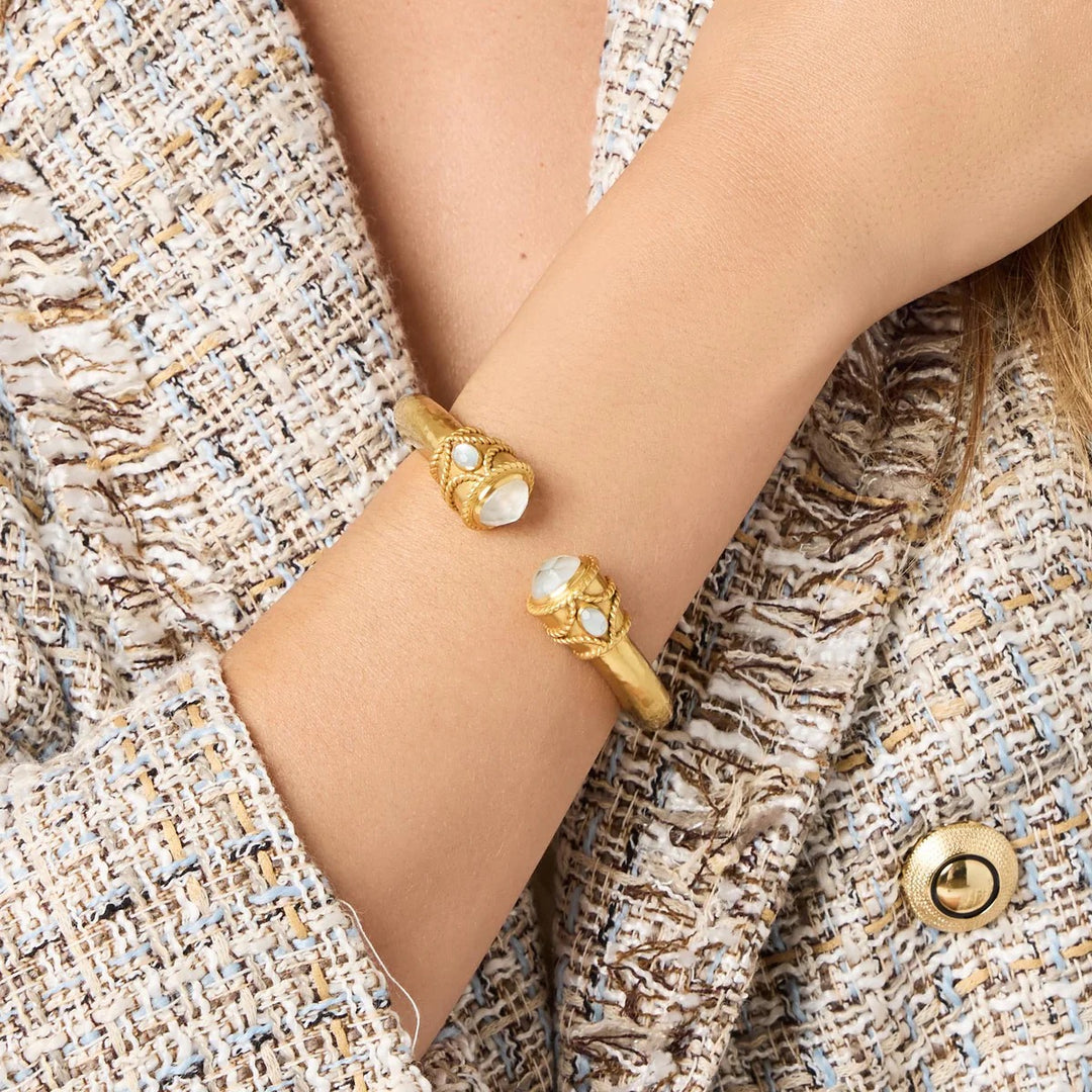 Julie Vos Nassau Demi Cuff accessory with elegant gold-tone design and intricate detailing, perfect for stylish wrist jewelry.