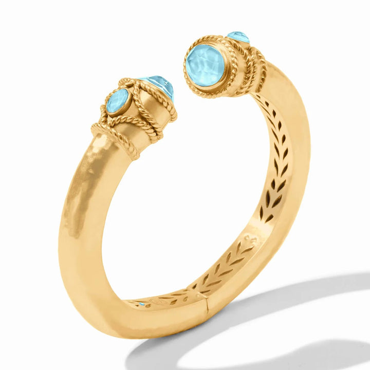 Julie Vos Nassau Demi Cuff bracelet with gold-tone finish and intricate detailing, styled as a fashionable accessories piece.