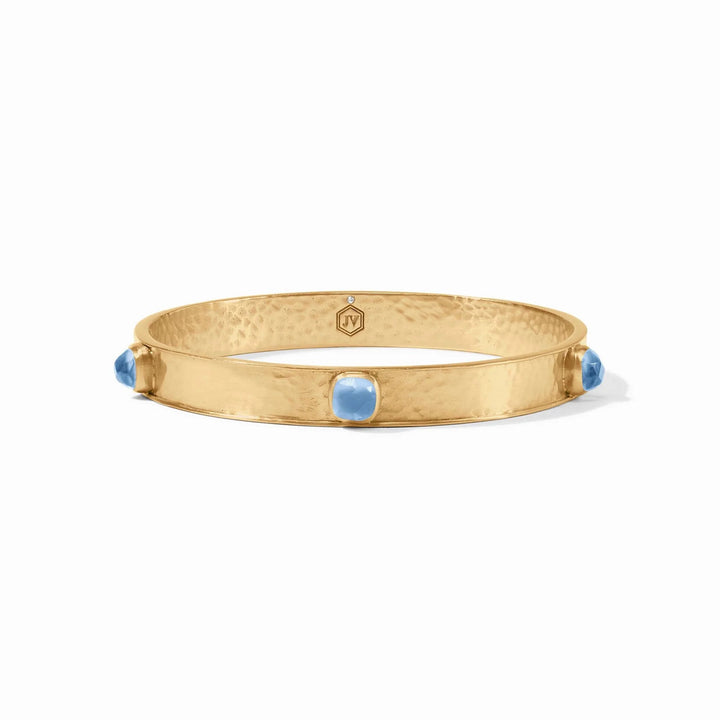 Julie Vos Catalina Stone Bangle in accessories, featuring a sleek gold-toned bracelet with a vibrant stone accent.
