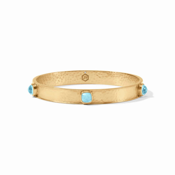 Julie Vos Catalina Stone Bangle, elegant jewelry accessory with colorful stones, crafted in gold-tone metal.