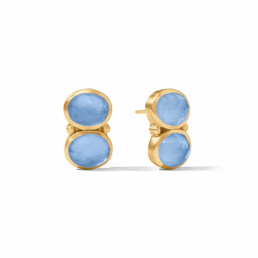 Julie Vos Honey Duo Earring, gold-toned jewelry accessory with two honey-inspired charms, stylish and elegant for everyday wear