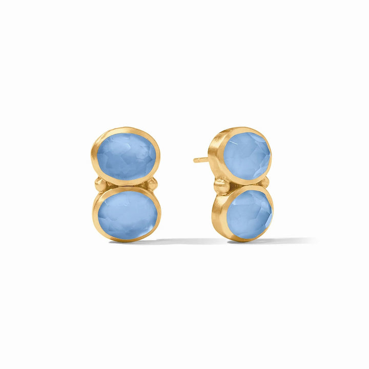Julie Vos Honey Duo Earring, gold-toned jewelry accessory with two honey-inspired charms, stylish and elegant for everyday wear