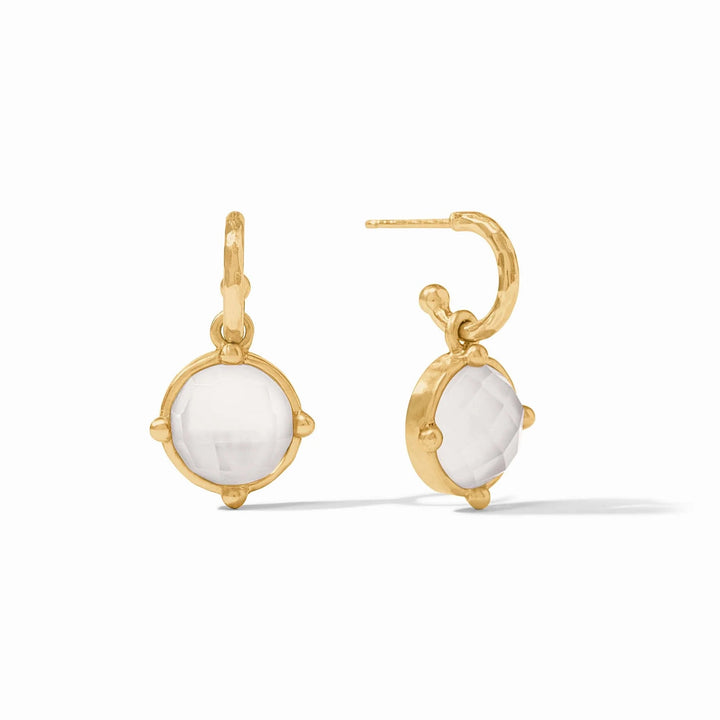 Julie Vos Honeybee Hoop & Charm Earring featuring gold-tone hoops with honeybee charm for stylish accessories.