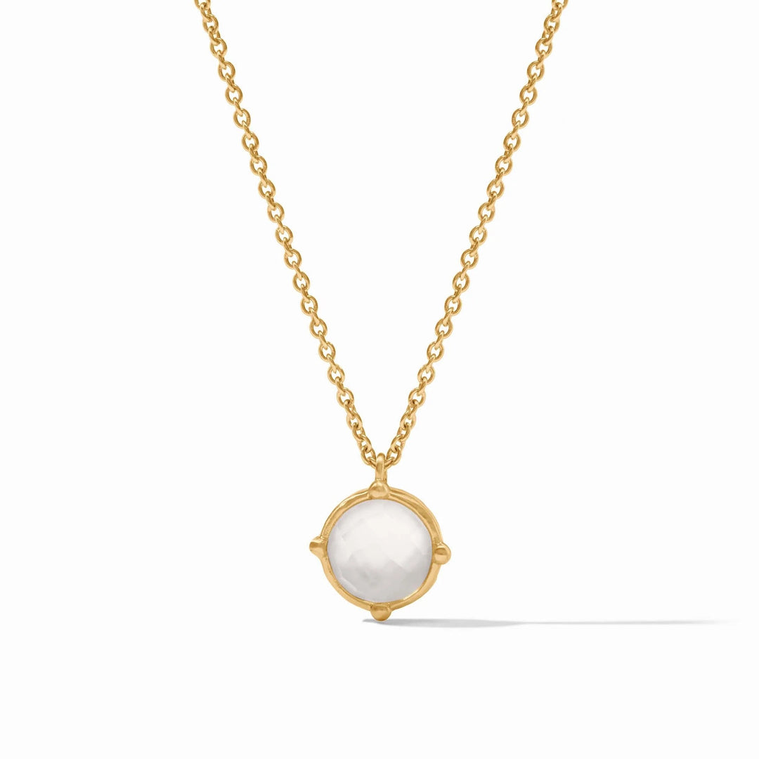 Julie Vos Honeybee Solitaire Necklace, delicate gold-tone jewelry with honeybee pendant, elegant accessories for everyday wear.
