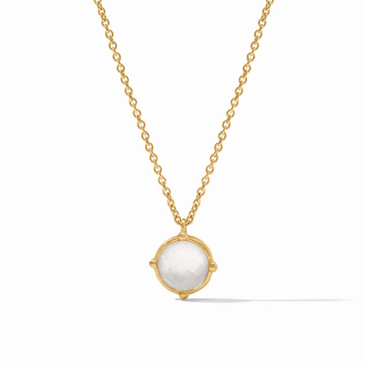 Julie Vos Honeybee Solitaire Necklace, delicate gold-tone jewelry with honeybee pendant, elegant accessories for everyday wear.