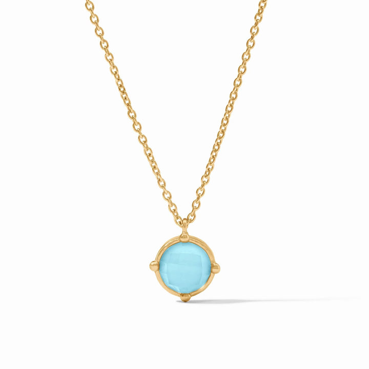Gold Honeybee Solitaire Necklace by Julie Vos featuring a delicate bee pendant on a fine chain.