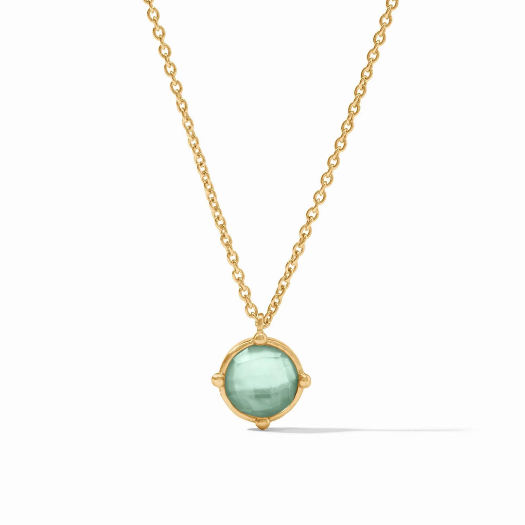 Julie Vos Honeybee Solitaire Necklace, elegant gold jewelry with a honeybee pendant, perfect for accessories and everyday wear.