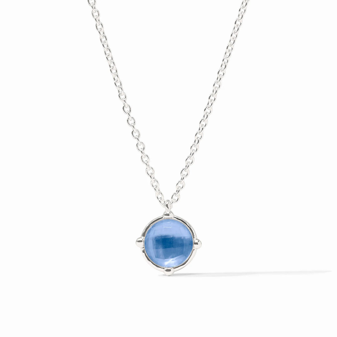 Julie Vos Honeybee Solitaire Necklace featuring a gold bee charm with a central gemstone, elegant jewelry accessory.