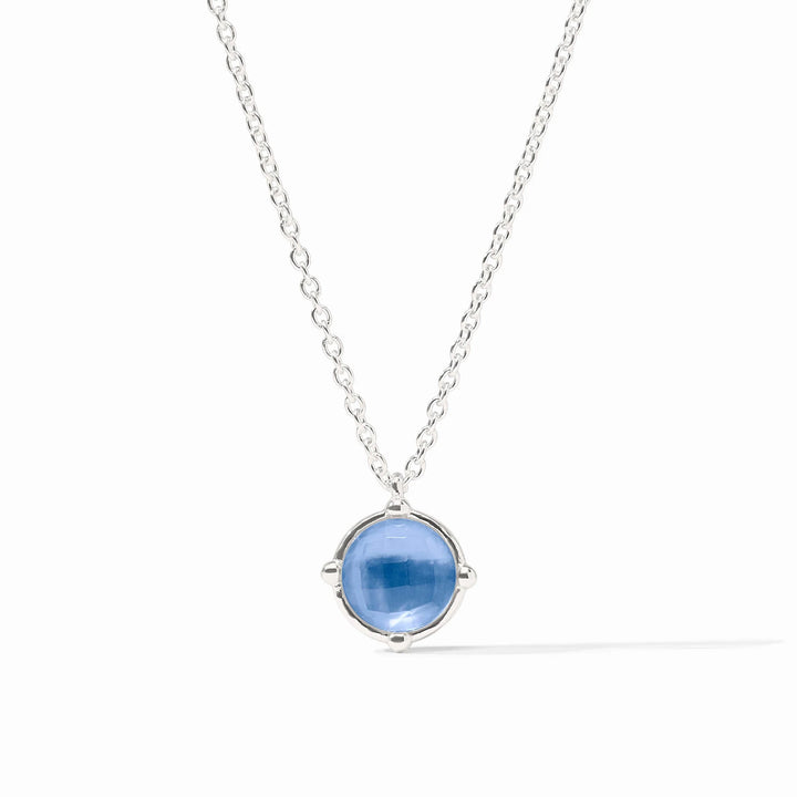 Julie Vos Honeybee Solitaire Necklace featuring a gold bee charm with a central gemstone, elegant jewelry accessory.