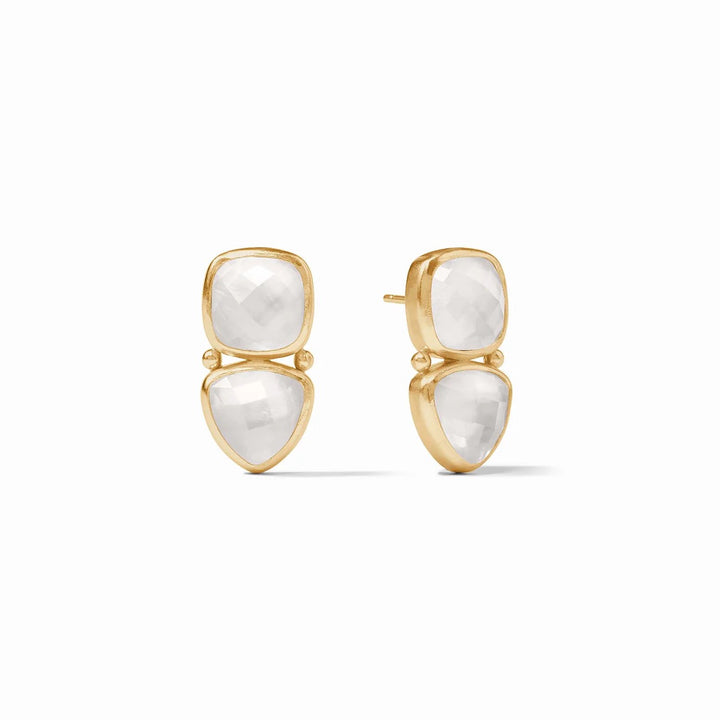 Julie Vos Aquitaine Midi Earring, elegant gold-tone accessory with intricate design, perfect for adding a sophisticated touch.