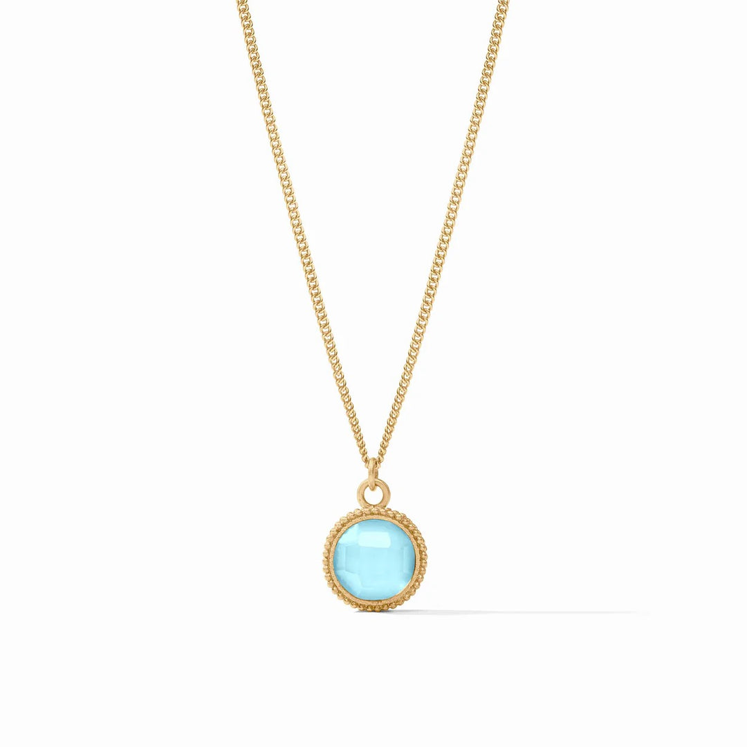 Julie Vos Fleur-de-lis solitaire necklace featuring a gold pendant with intricate detailing, perfect as elegant jewelry accessories.