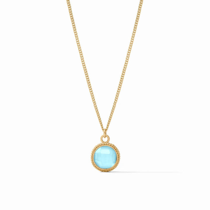 Julie Vos Fleur-de-lis solitaire necklace featuring a gold pendant with intricate detailing, perfect as elegant jewelry accessories.
