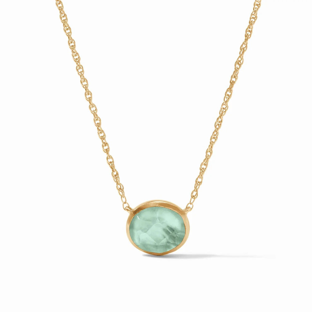 Julie Vos Nassau Solitaire Necklace featuring a single elegant pendant on a delicate chain, perfect for accessories and everyday wear.