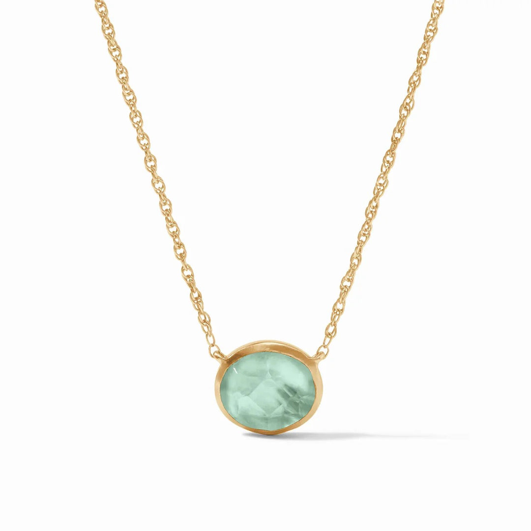 Julie Vos Nassau Solitaire Necklace featuring a single elegant pendant on a delicate chain, perfect for accessories and everyday wear.