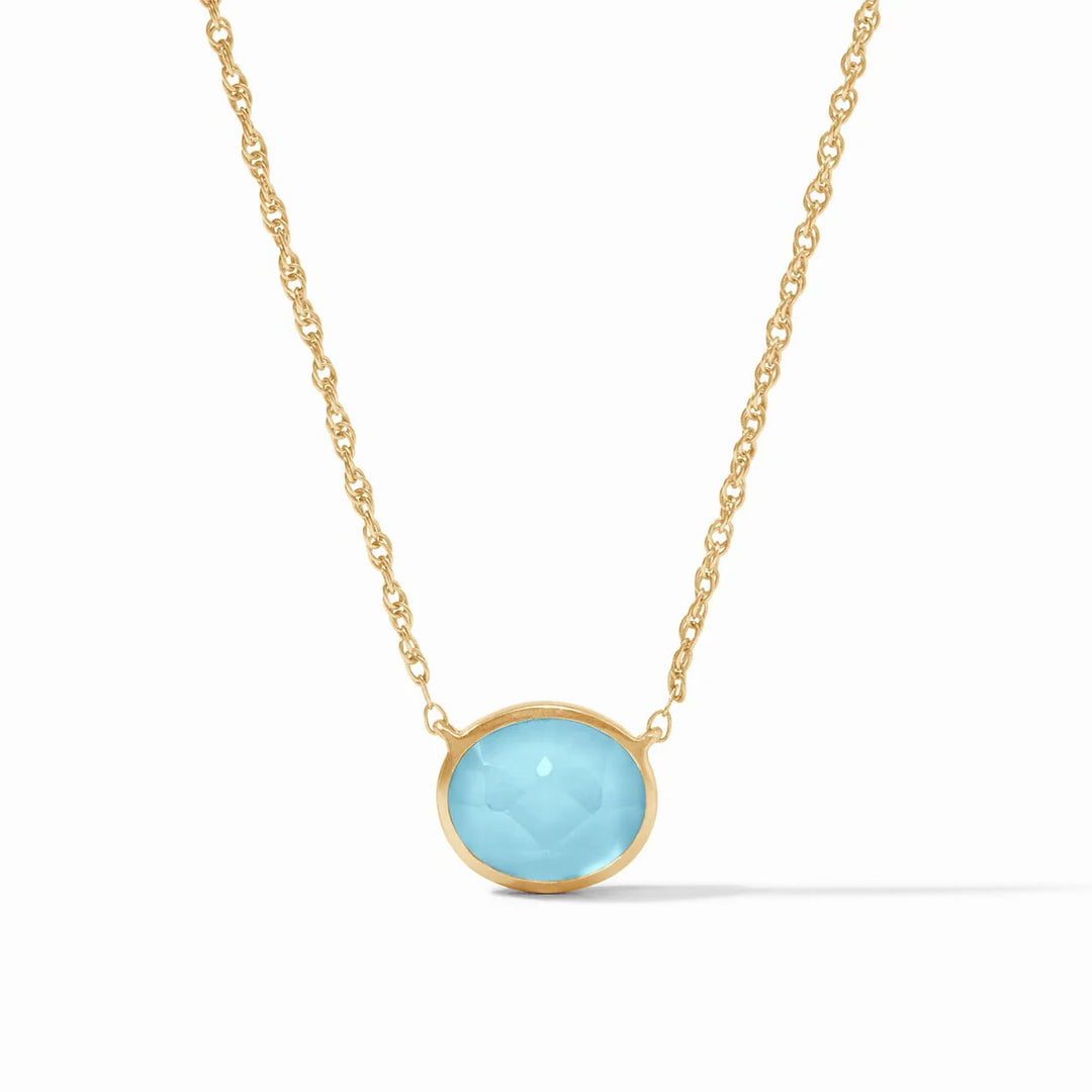 Julie Vos Nassau Solitaire Necklace featuring a single elegant gemstone pendant on a delicate chain.