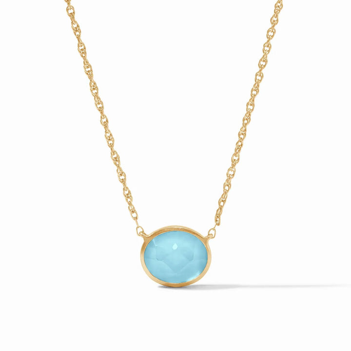 Julie Vos Nassau Solitaire Necklace featuring a single elegant gemstone pendant on a delicate chain.