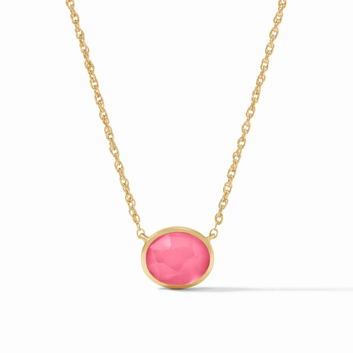 Julie Vos Nassau Solitaire Necklace featuring a single elegant pendant on a delicate chain, perfect for sophisticated accessories.