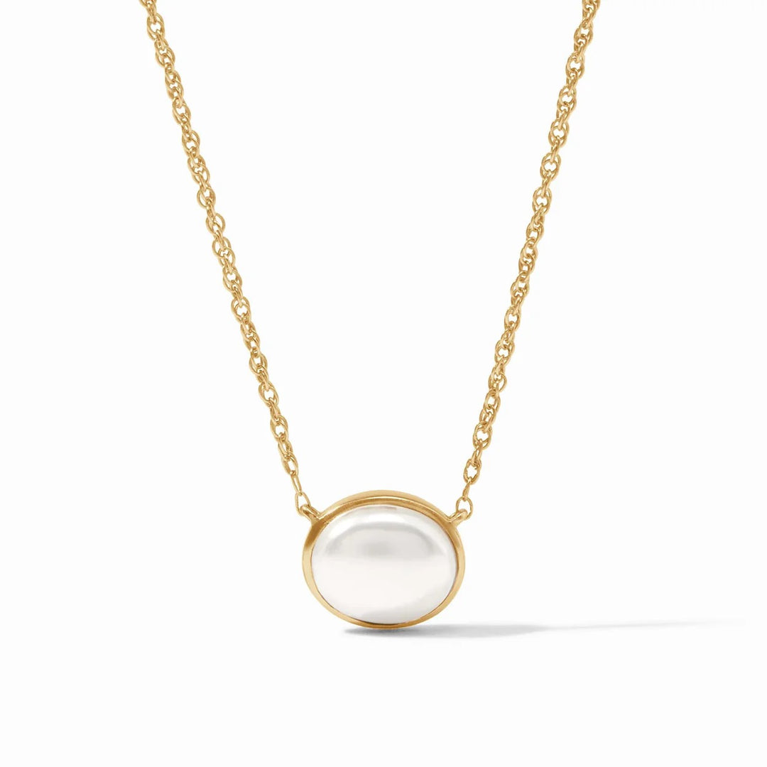 Julie Vos Nassau Solitaire Necklace featuring a single elegant pendant on a delicate chain, perfect for sophisticated accessories.