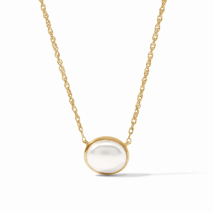 Julie Vos Nassau Solitaire Necklace featuring a single elegant pendant on a delicate chain, perfect for sophisticated accessories.