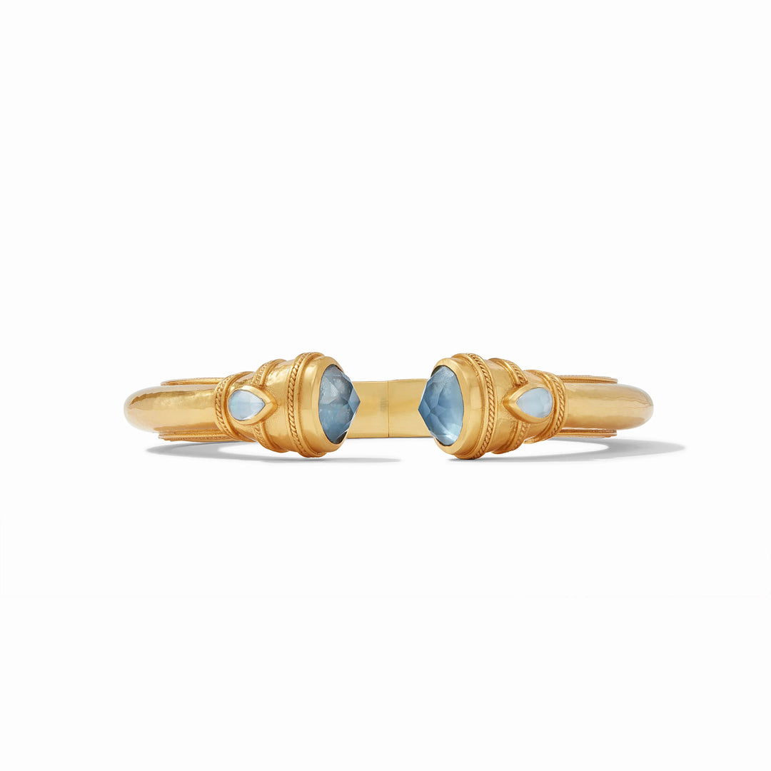 Julie Vos Cannes Demi Cuff Bracelet showcasing a sleek, elegant gold-toned accessory with a modern design.