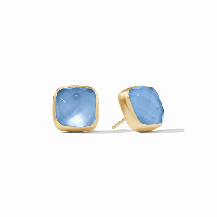 Julie Vos Catalina Stud Earring, elegant gold accessory with a round design, suitable for everyday or special occasion wear.