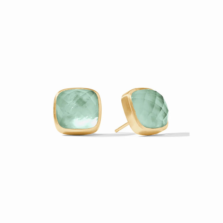 Julie Vos Catalina Stud Earring featuring a round, gold-toned design with elegant, minimalist jewelry style.