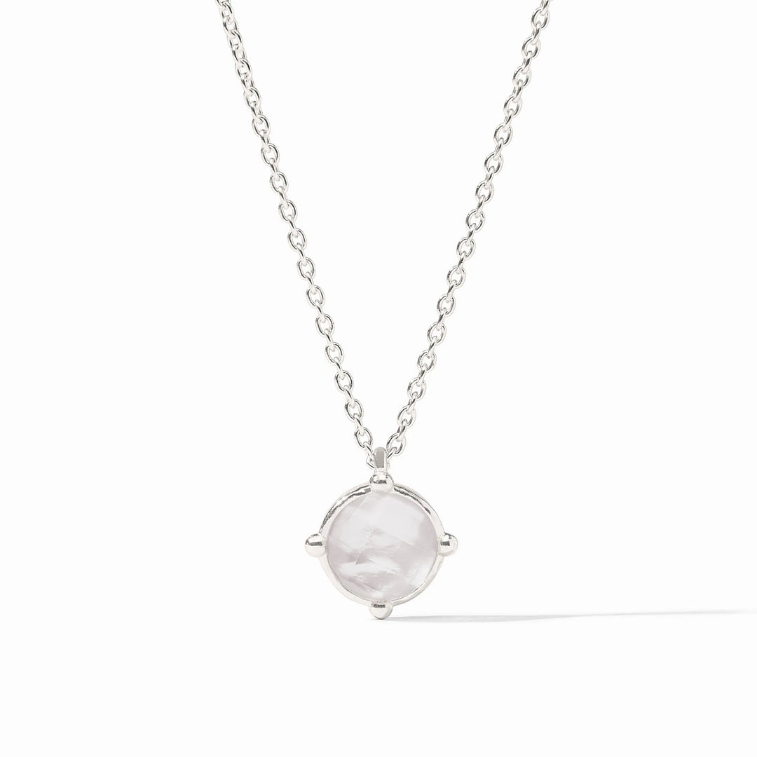 Silver Honeybee Solitaire Necklace by Julie Vos featuring a delicate bee pendant on a fine chain.
