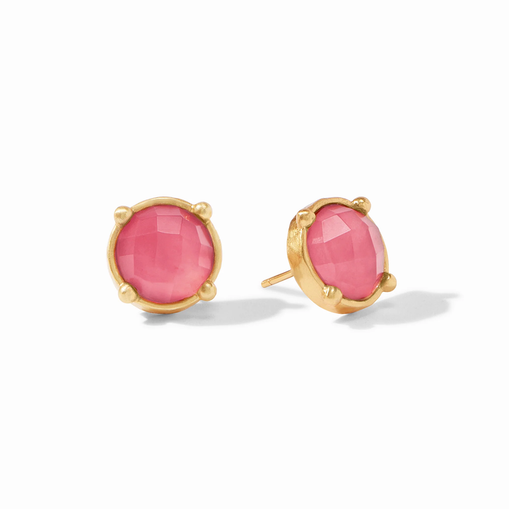 Julie Vos honey stud earring made of gold-toned jewelry with a textured honeycomb design for stylish accessories.