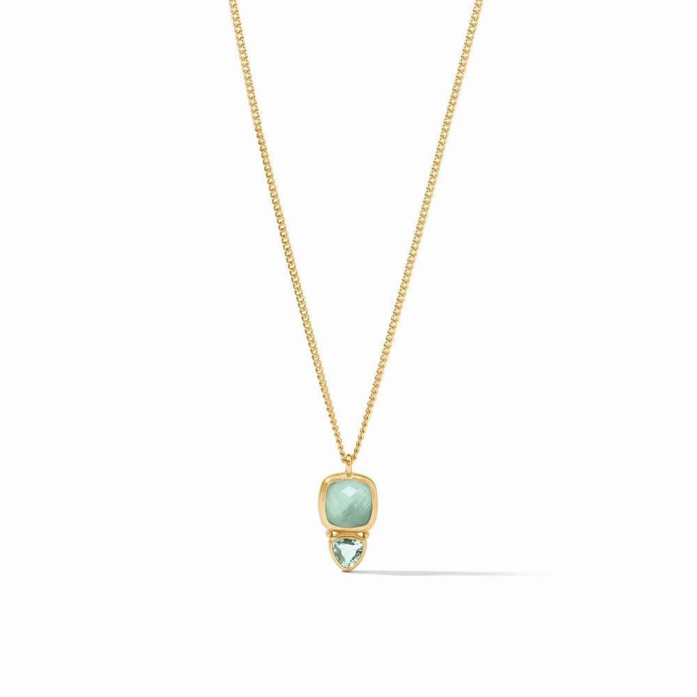 Julie Vos Aquitaine Duo Delicate Necklace featuring layered gold chains with subtle pendant accents.