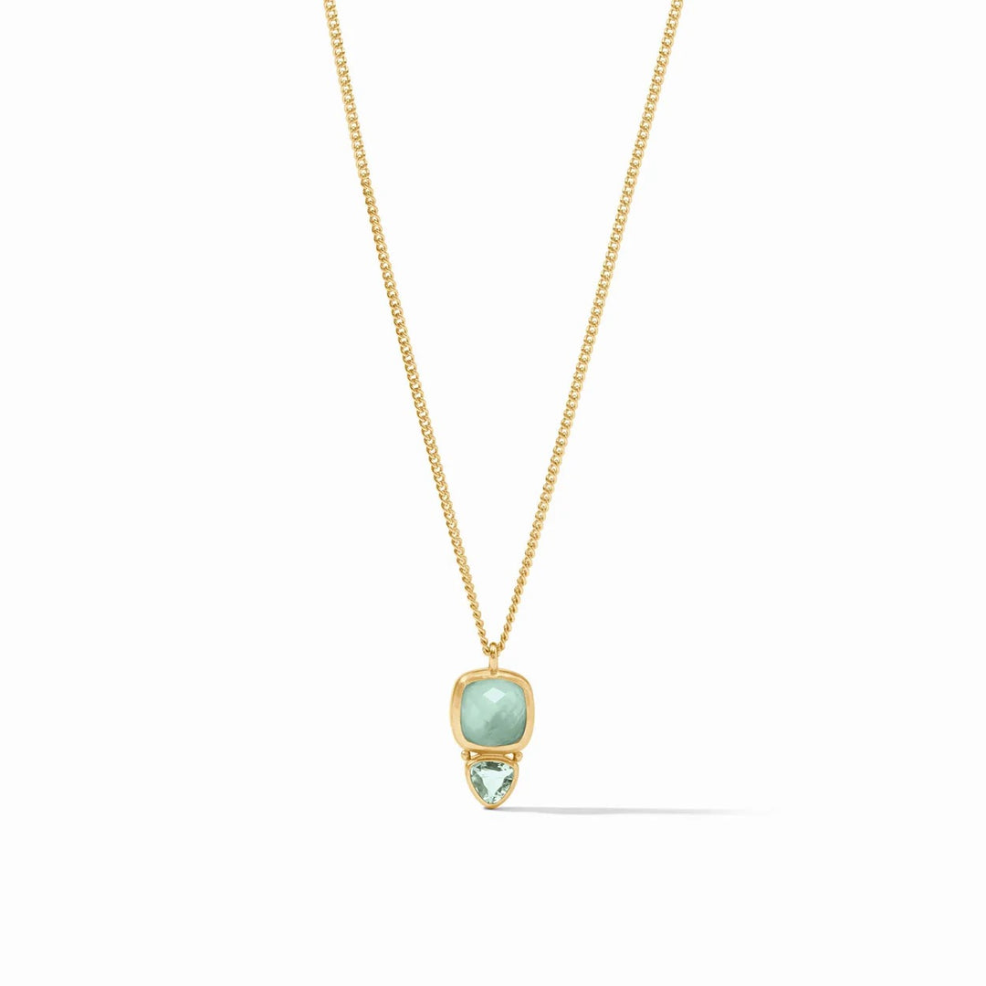 Julie Vos Aquitaine Duo Delicate Necklace featuring layered gold chains with subtle pendant accents.