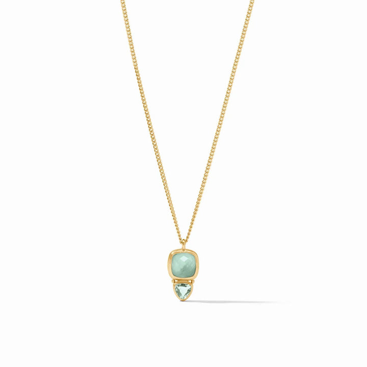 Julie Vos Aquitaine Duo Delicate Necklace featuring layered gold chains with subtle pendant accents.