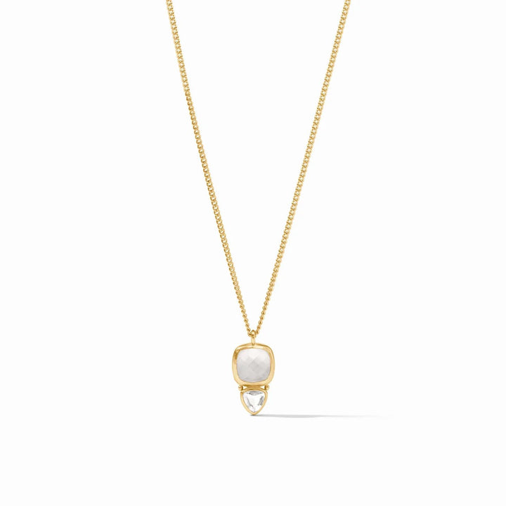 Julie Vos Aquitaine Duo Delicate Necklace featuring layered gold chains and elegant design, perfect for sophisticated accessories.