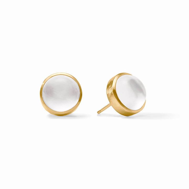 Julie Vos Solara Stone Stud Earring featuring a polished stone set in elegant jewelry accessories design.