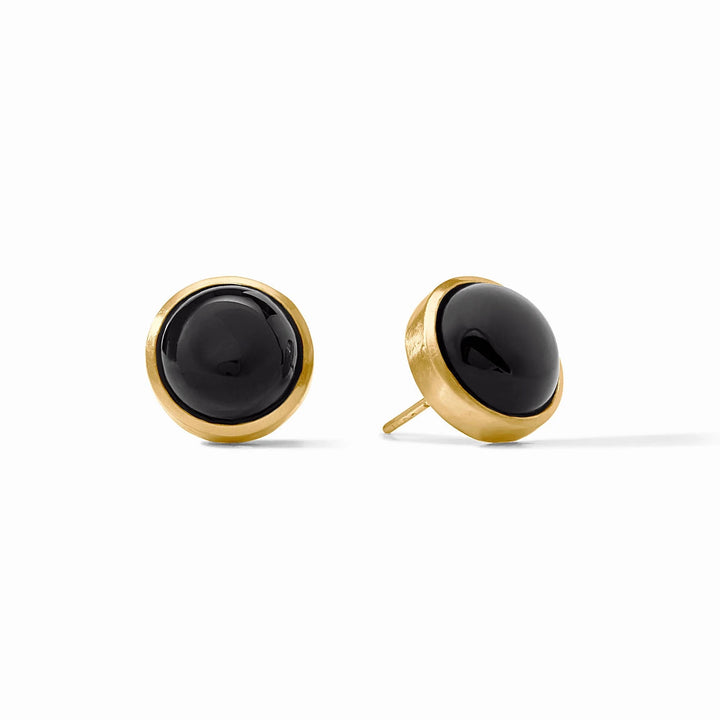 Julie Vos Solara Stone Stud Earring featuring a polished stone set in elegant jewelry design.