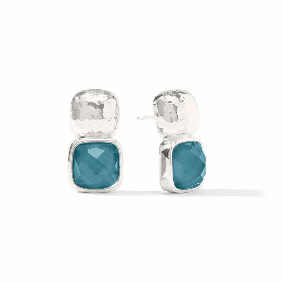 Silver honey stud earring by Julie Vos, close-up image showing the detailed honey design and polished silver finish.