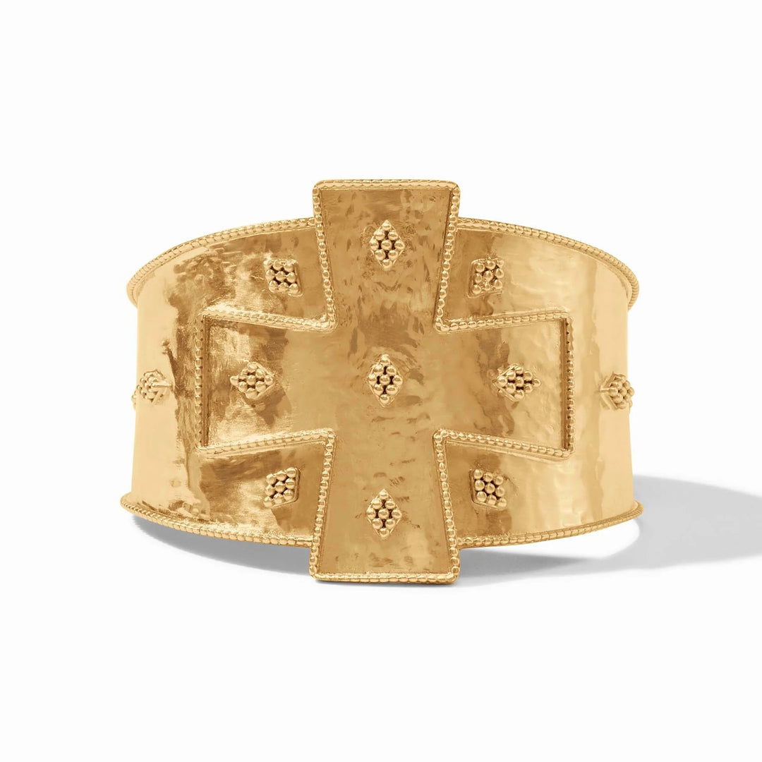 Julie Vos Canterbury Cuff, elegant silver accessory with detailed design, perfect for stylish wrist jewelry.