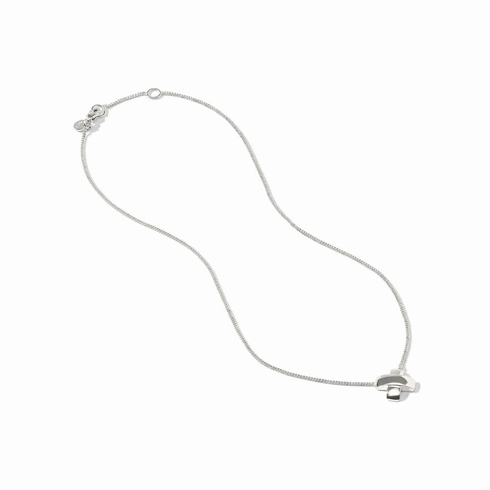 Julie Vos Catalina X Delicate Silver Necklace showcasing fine jewelry with a sleek, elegant design.