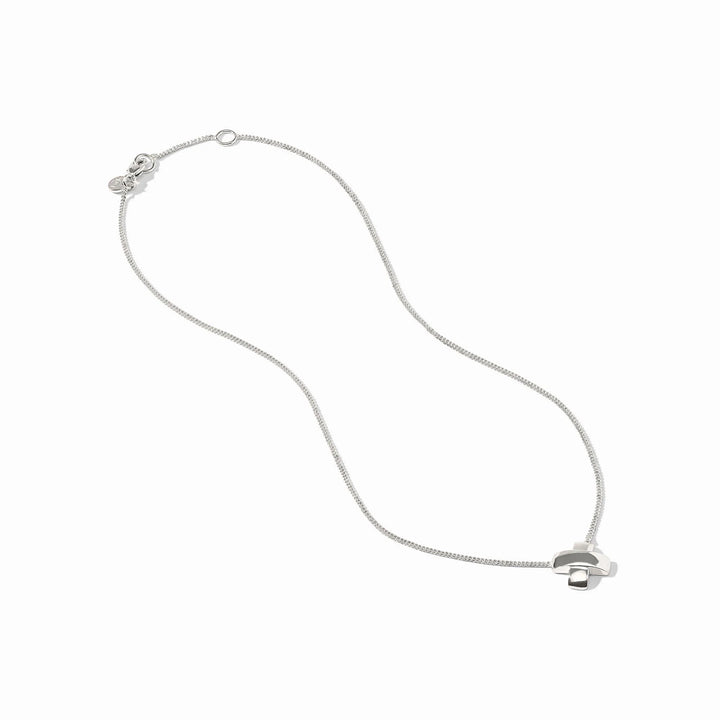 Julie Vos Catalina X Delicate Silver Necklace showcasing fine jewelry with a sleek, elegant design.