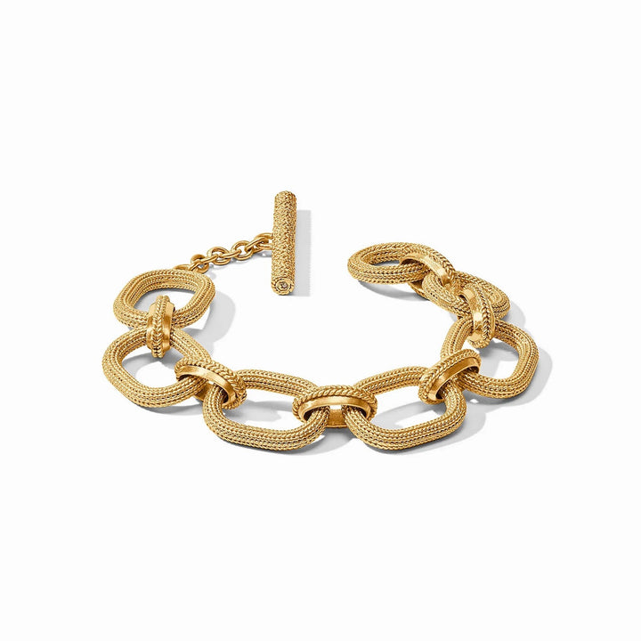 Julie Vos Cheval Link Bracelet, elegant jewelry accessory with delicate metal links, displayed on a neutral background.